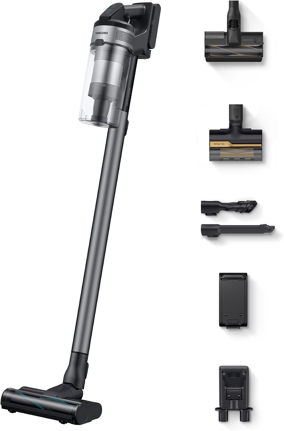 Samsung 75E aspiradora sin cable, WA, Jet 75E Pet 200AW con Cepillo para Mascotas VS20B75AGR5