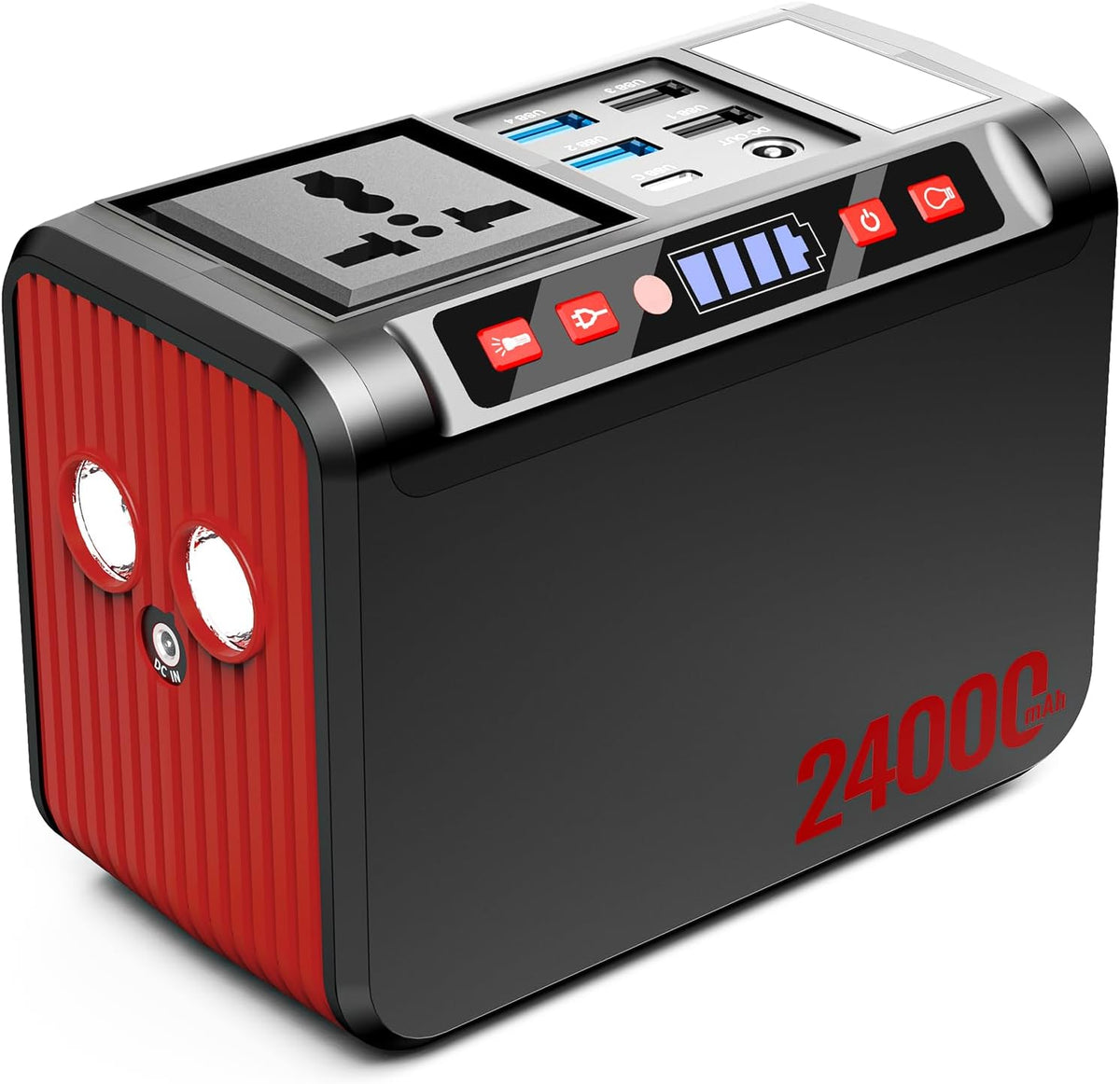 generador, MARBERO, Estación de alimentación de 80 W de 88,8 Wh con enchufe de 220 V, puertos USB, conectores de corriente continua