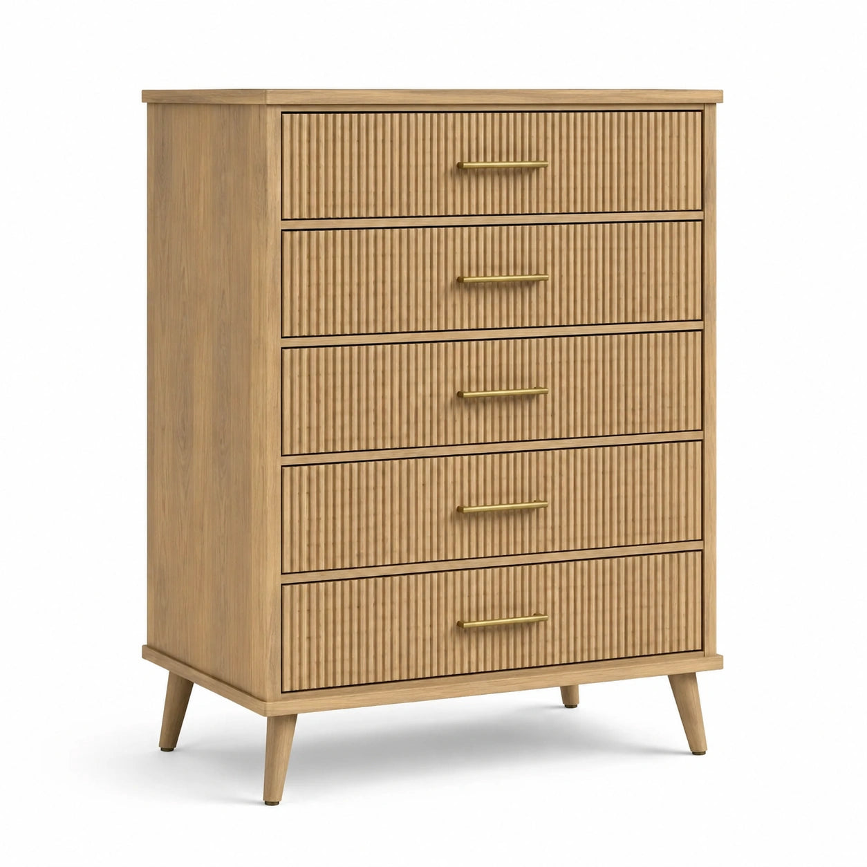 Cajonera de Madera de Roble con 5 Cajones