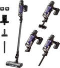 aspiradora escoba RH6A33WO, Rowenta, X-PERT 7.60, 140 W, Batería 45 Min, Ultraligero 2 kg, Accesorios para Coche, Cepillo con LED, Suelo y Techo