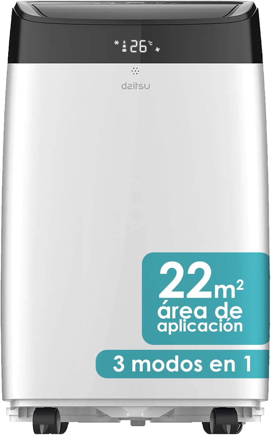 aire acondicionado portátil 09FX2, Daitsu, con Deshumidificador Alisios APD 09FX2, Mando a Distancia, Eficiente y Compacto para el Hogar y Oficina