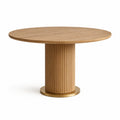 Mesa redonda de madera y metal 120 cm
