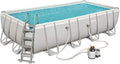 piscina desmontable, Bestway, 56466 - Tubular Power Steel 549x274x122 cm Depuradora de arena de 5.678 litros, hora
