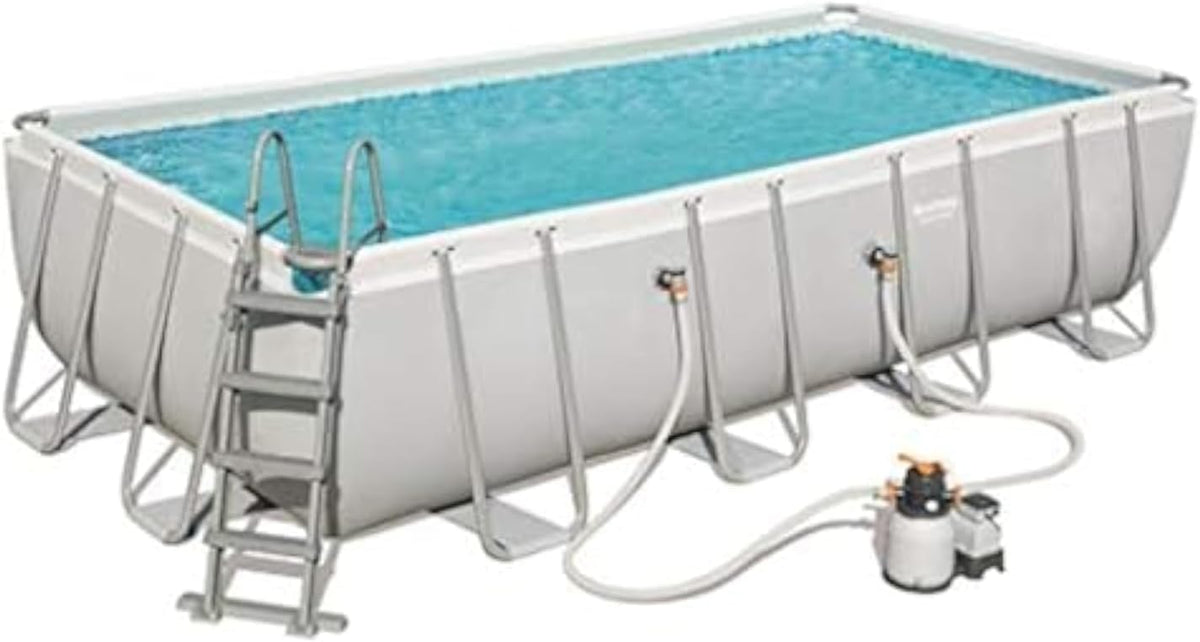 piscina desmontable, Bestway, 56466 - Tubular Power Steel 549x274x122 cm Depuradora de arena de 5.678 litros, hora