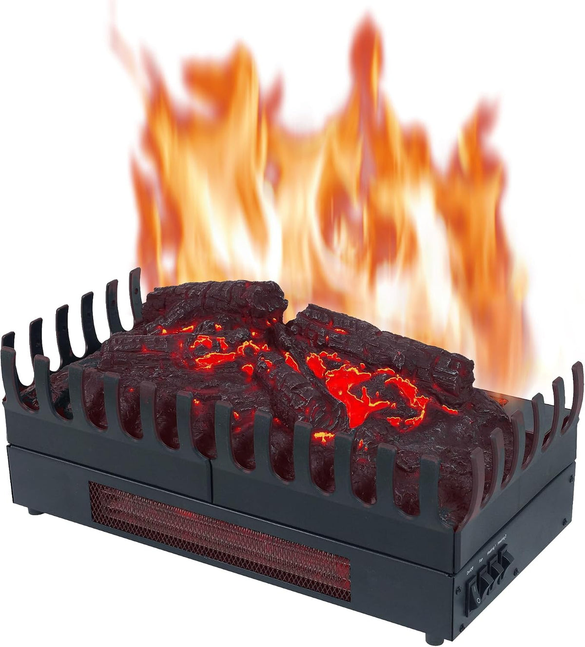 Chimeneas eléctrica, Chemin'Arte, Chimenea eléctrica con Efecto Llama Leds, Chimenea Decorativa, con calefacción, bajo Consumo, Inserto de Chimenea