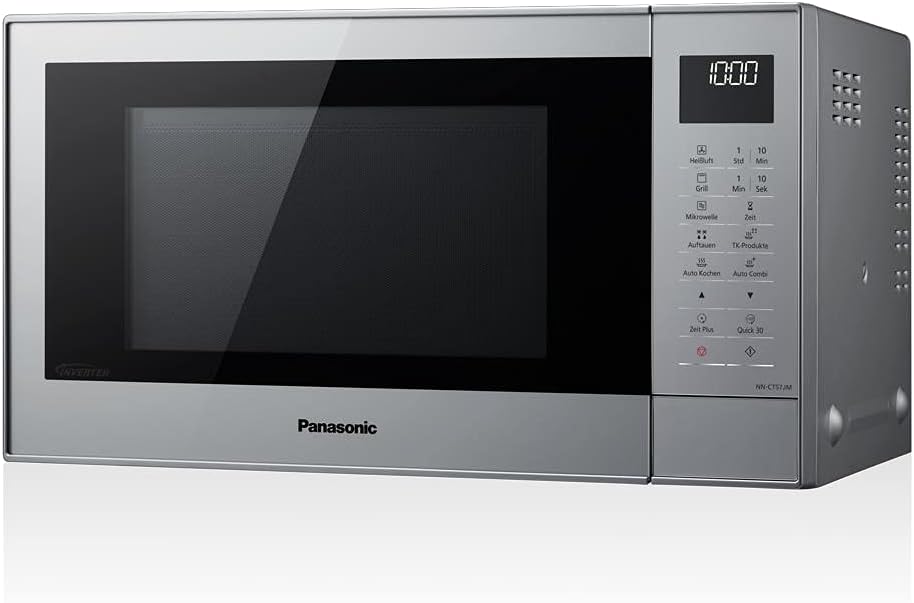 Panasonic NN-CT57JMGPG microondas, NN-CT57JMGPG - Horno de combi delgado con plato giratorio, 27 litros, 29 programas automáticos, acero inoxidable