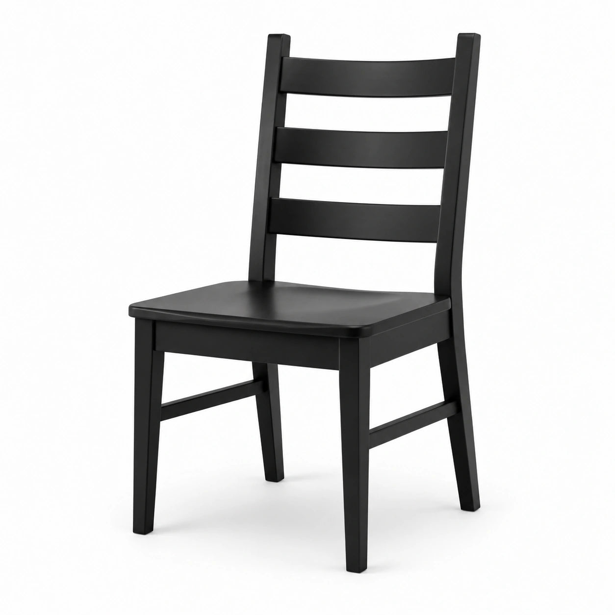 Silla de madera maciza negra de 90 cm