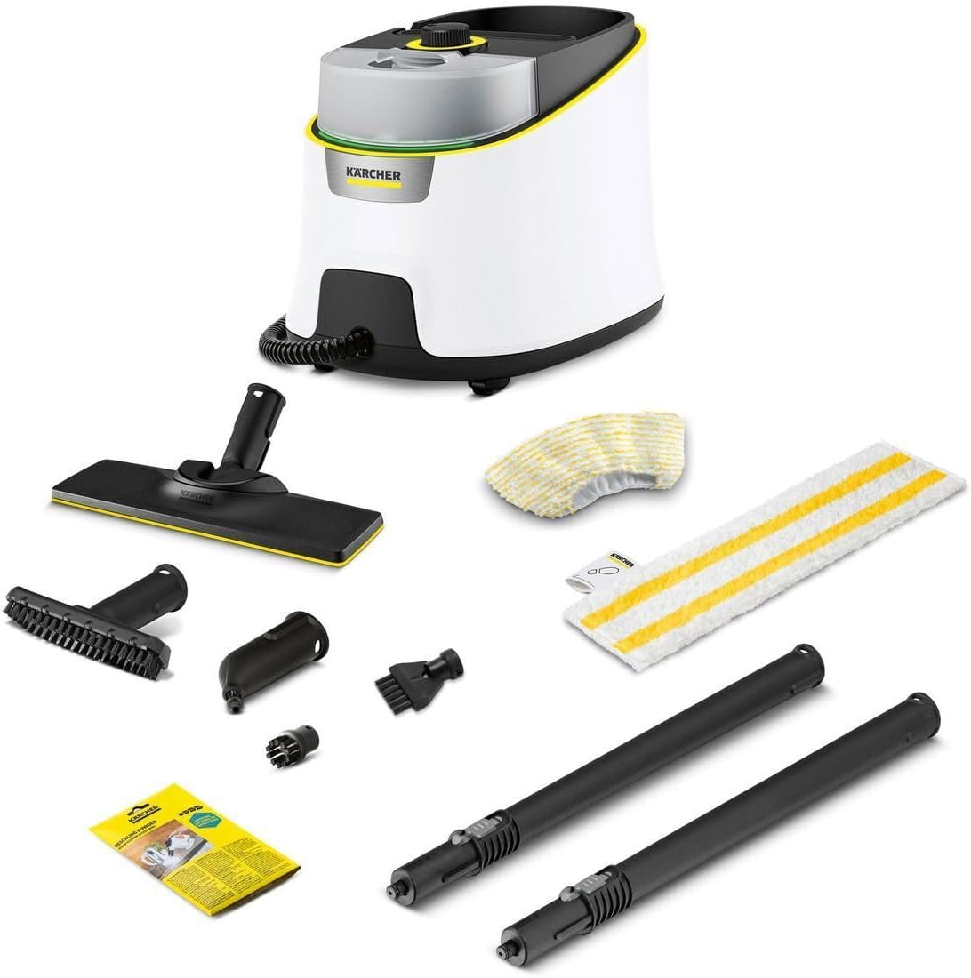 KÄRCHER limpiadora de vapor, boquillas, cobertura microfibra y cepillo, presión de vapor: 4 bar, calentamiento: 3min., superficie: 130m2