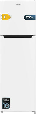 Cecotec frigorífico combi, Frigorífico 2 Puertas 255L Bolero CoolMarket 2D 255 NF White E. Motor Inverter NoFrost, Bajo COnsumo, No Frost