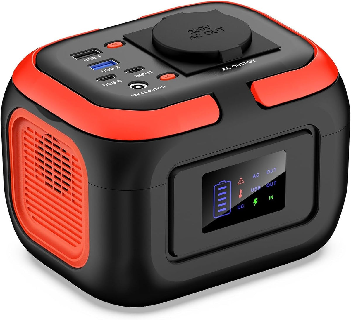 generador, SinKeu, 26400 mAh, Mini con Enchufe de 120 W 230 V CA, 12 V CC, Viajes, Puertos USB para teléfono móvil portátil, batería para Camping