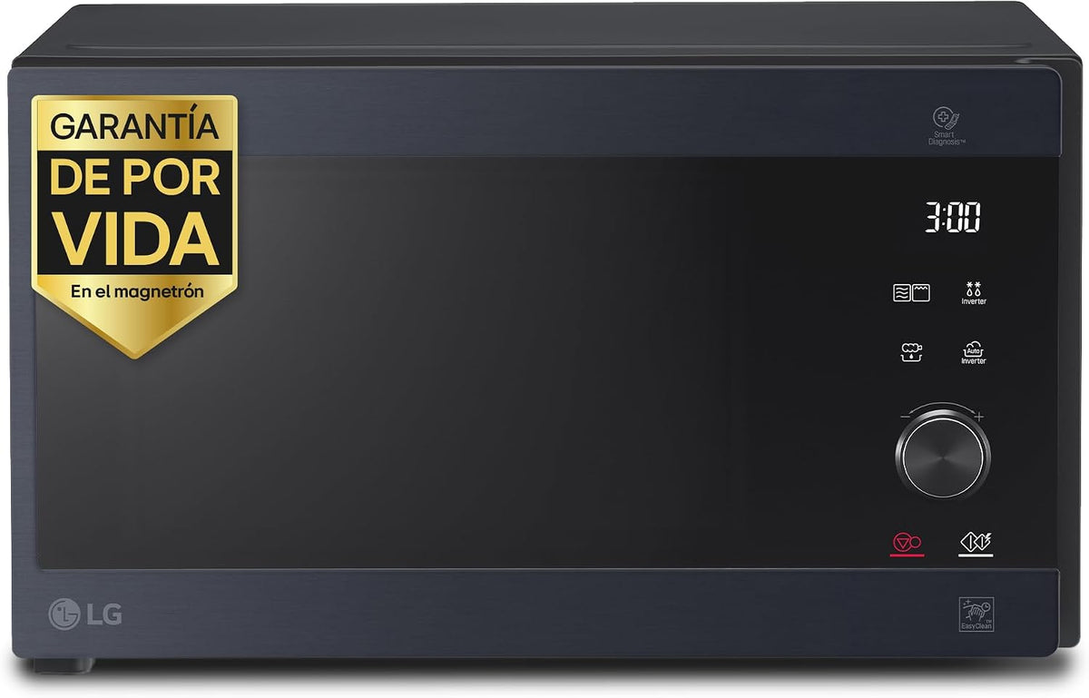 LG MH6565CPW microondas con grill, MH6565CPW - y Display Digital, de 25 Litros y 1000 W, Microondas con Función Smart Inverter y EasyClean