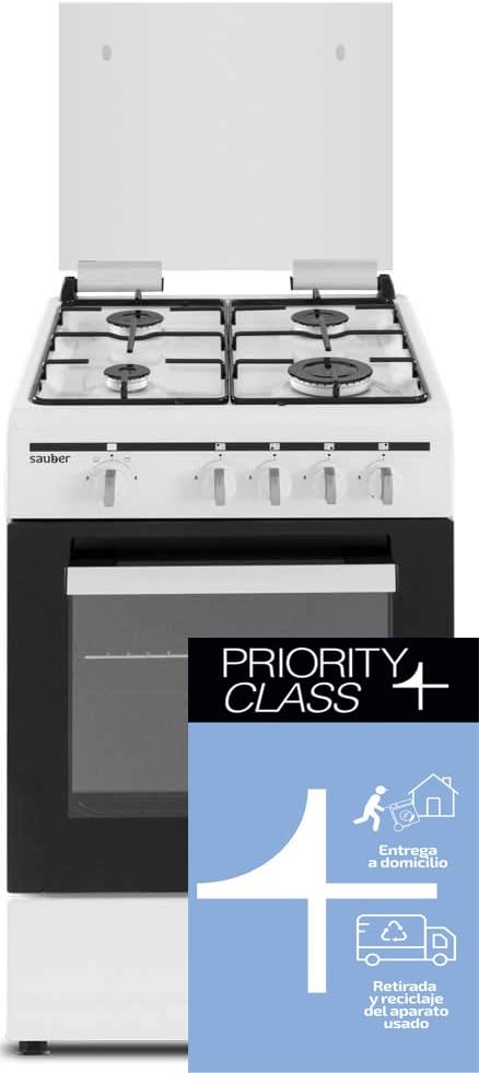 Cocinas independiente SCW41GB, SAUBER, 4 Quemadores