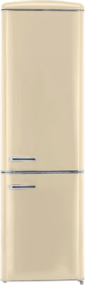 frigorífico combi, Exquisit, 244L, Consumo 202 kWh, Clase E, Cajón Verdulero, Altura Regulable, Tiradores Retro, Estantes de Cristal, año