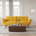 sofá cama, JIEXI, sofá de salón de 173 cm para Sala de Estar, Cama de Invitados con Patas de Madera, de Tela Moderna de 2 plazas, Amarillo