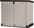 cobertizo de jardín, Keter, Capacidad 1200L, 145,5 x 82 x 123 cm, Color Beige, Marrón