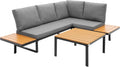 conjunto de muebles de jardín, ML DESIGN modern living, Sofá Esquinero de Terraza Asientos Combinables Resistentes a la Intemperie
