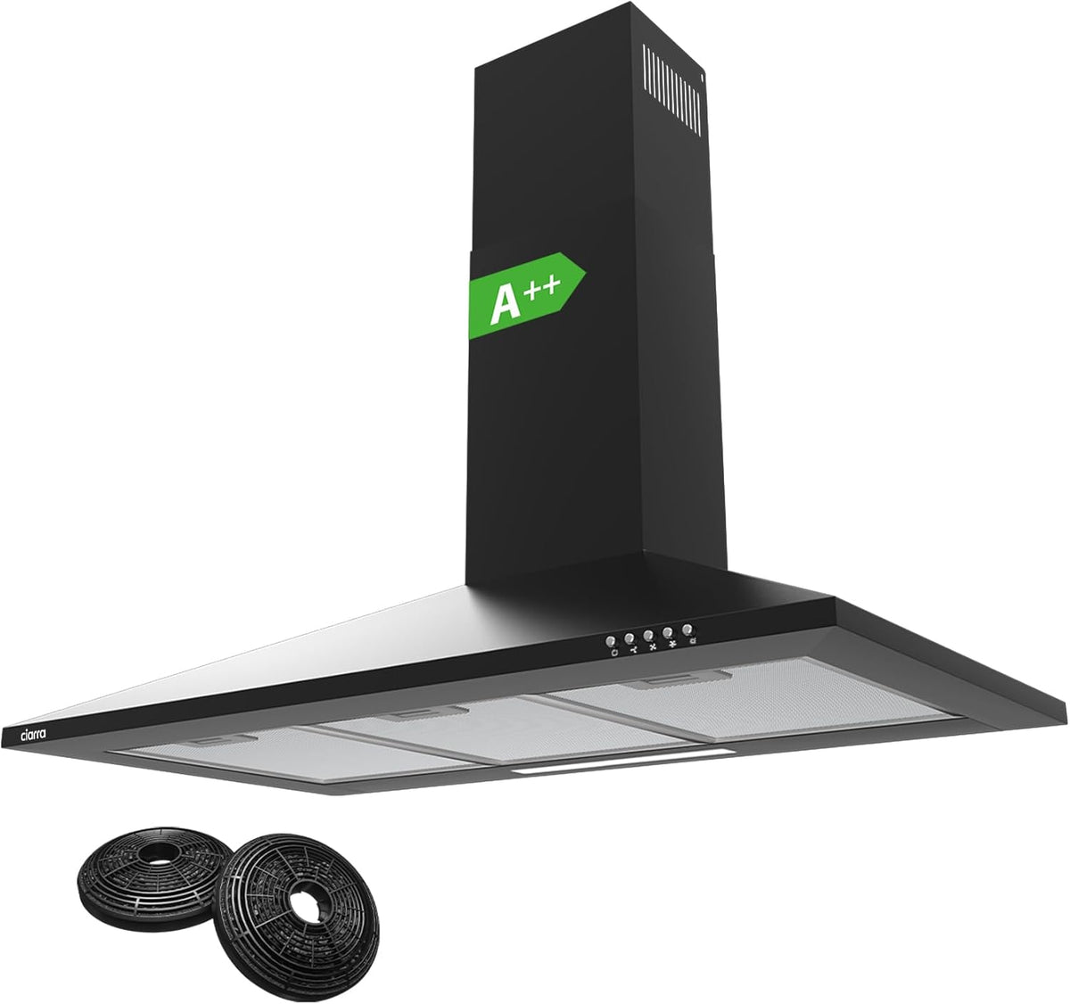 campana extractora CBCB9201, CIARRA, h Clase A++ Negro