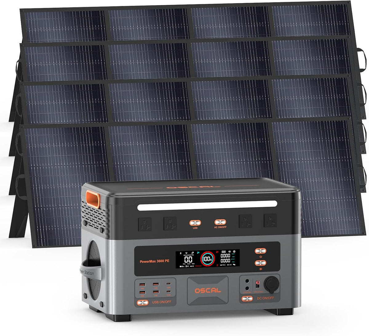 generador 3600PE, Voltark, 2016Wh Batería LiFePO4, Carga Rápida AC1500W UPS Backup APP Respaldo Power Station