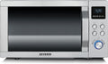 Severin microondas con grill, MW 7774, cocinar y calentar, microondas digital, microondas potente, plateado, y convección 3 en 1 para descongelar