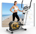 Elíptica 287LBS, Cowmew, Ejercicio Peso máximo 287LBS, 3 en 1 Máquina para Casa con 16 Niveles de Resistencia, Monitor LCD, Pedal Antideslizante