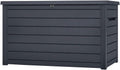 Arcones para patio, Keter, para Exteriores, 870 l de Capacidad, Dimensiones Exteriores: 147 x 83 x 86 cm, Caja de cojín XXL Ontario, Grafito