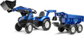 Falk Excavadora FALK - Retroexcavadora de Pedales New Holland con Excavadora y Remolque basculante - A Partir de 3 años - Fabricada en Francia