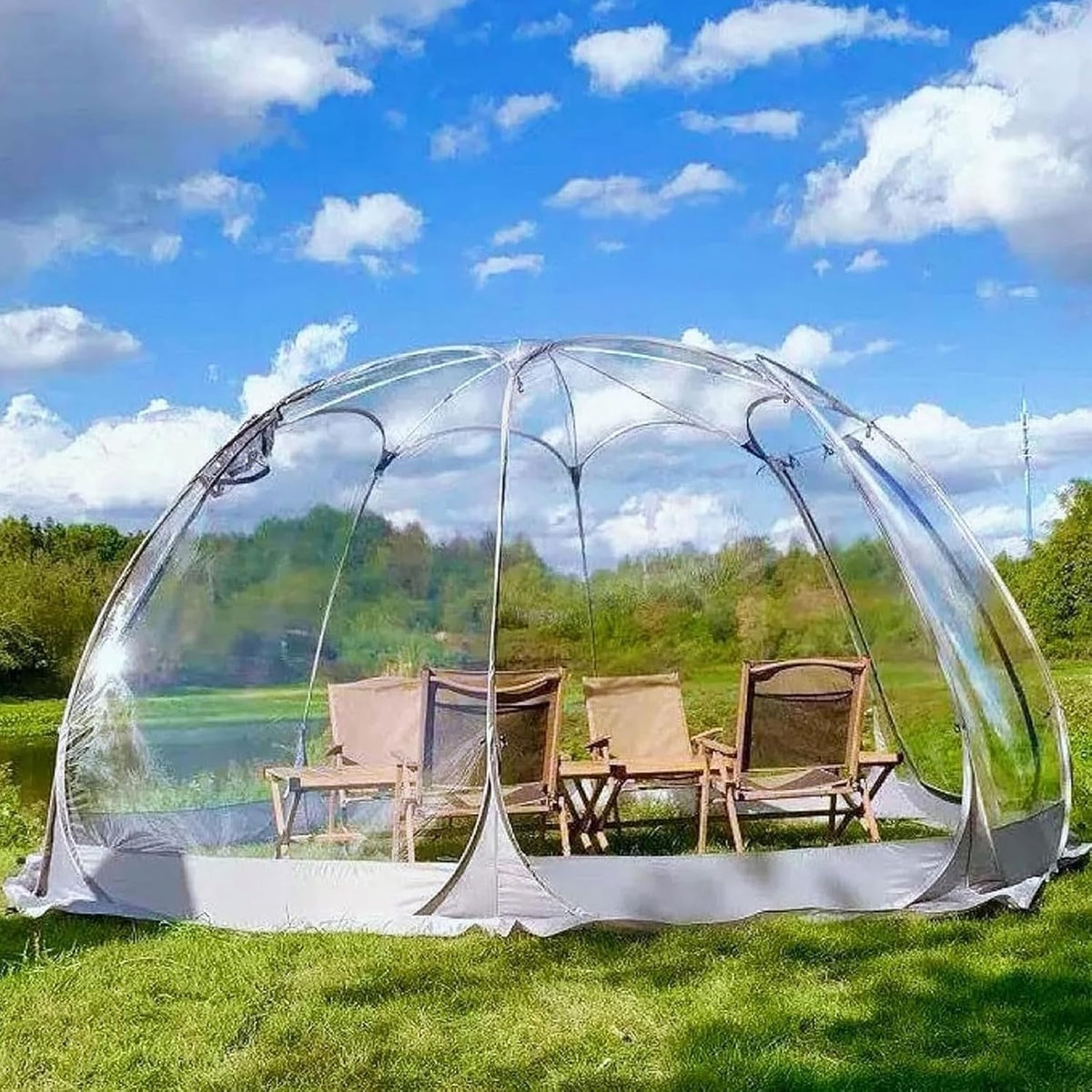 Tiendas instantánea, Generic, Tienda de Jardín Tipo Cúpula – Iglú Geodésico 5–8 Personas, Gazebo Portátil para Patio