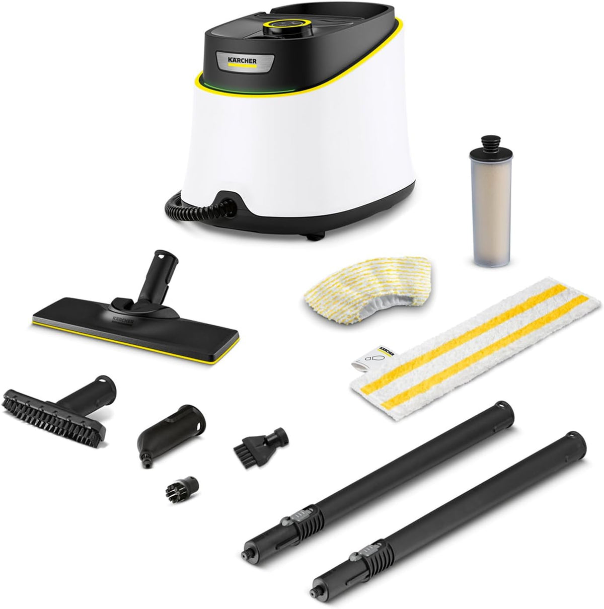 KÄRCHER limpiadora de vapor, funda de microfibra, boquillas y cepillo redondo, presión: 3,5bar, calentamiento: 30s, potencia: 1900W, rendimiento: 75m2