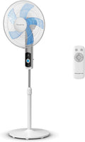 Ventiladores de pedestal VU5650, Rowenta, solo 35 dB (A) modo Silent Night ahorro energía, 12 velocidades, Turbo Silence - Ventilador de pie, blanco