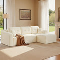 sofá LCS184WD01, VASAGLE, para Salón o Habitación de Invitados, con Gran Chaise Longue a la Derecha, Entrega Compacta, Sin Montaje