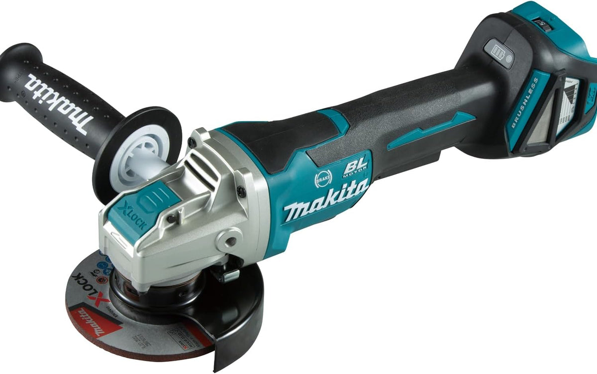Makita Amoladoras angulare, Dial, ADT, AFT marca, Miniamoladora BL 18V LXT 115mm Palanca X-LOCK Freno