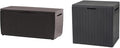Arcones para patio, Keter, Capri - Arcón exterior, Color marrón & City Box - Arcón exterior, Capacidad 305L, Capacidad 113L, Color Gris, Resina