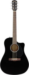 Guitarras electroacústica CD-60SCE, Fender, CD-60SCE Dreadnought Guitarra Acústica Electrificada, Negro, Incluye cursos virtuales gratuitos en Play