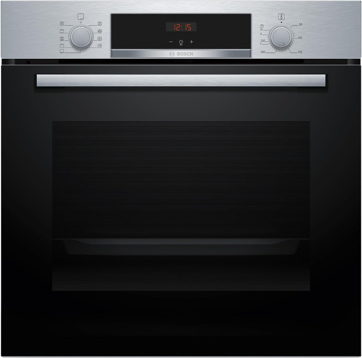 Bosch HBA514ES3 horno de pared, Serie 4, 60 cm. de ancho, 3D Hotair, - Horno Multifunción, Asistente de limpieza con agua, Acero