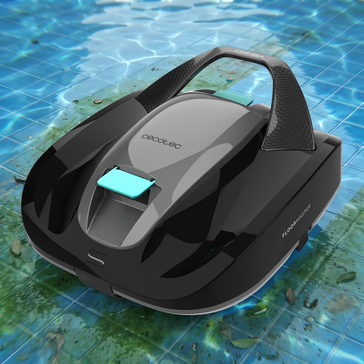 Cecotec limpiafondos automático, Profundidad Máxima 2,5m, Autonomía 100mins, Filtro Alta Eficiencia 100μm, 2,5L