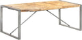 Mesa, vidaXL, de Comedor Madera Maciza de Mango Rugosa 200x100x75 cm