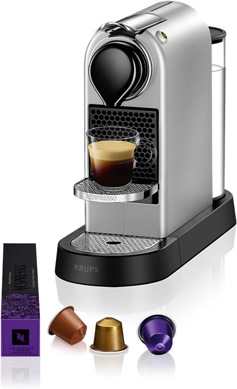 cafetera XN741B10, Nespresso, 19 bares, Krups Citiz - de cápsulas, Compacta y elegante, Thermoblock, Limpieza fácil, Función automática, Modo Eco