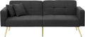 sofá cama, Azkoeesy, Mueble de Salón Moderno (Gris Antiguo), Bolsillo Lateral y 2 Almohadas, Sofa Cama Convertible con Respaldo Ajustable