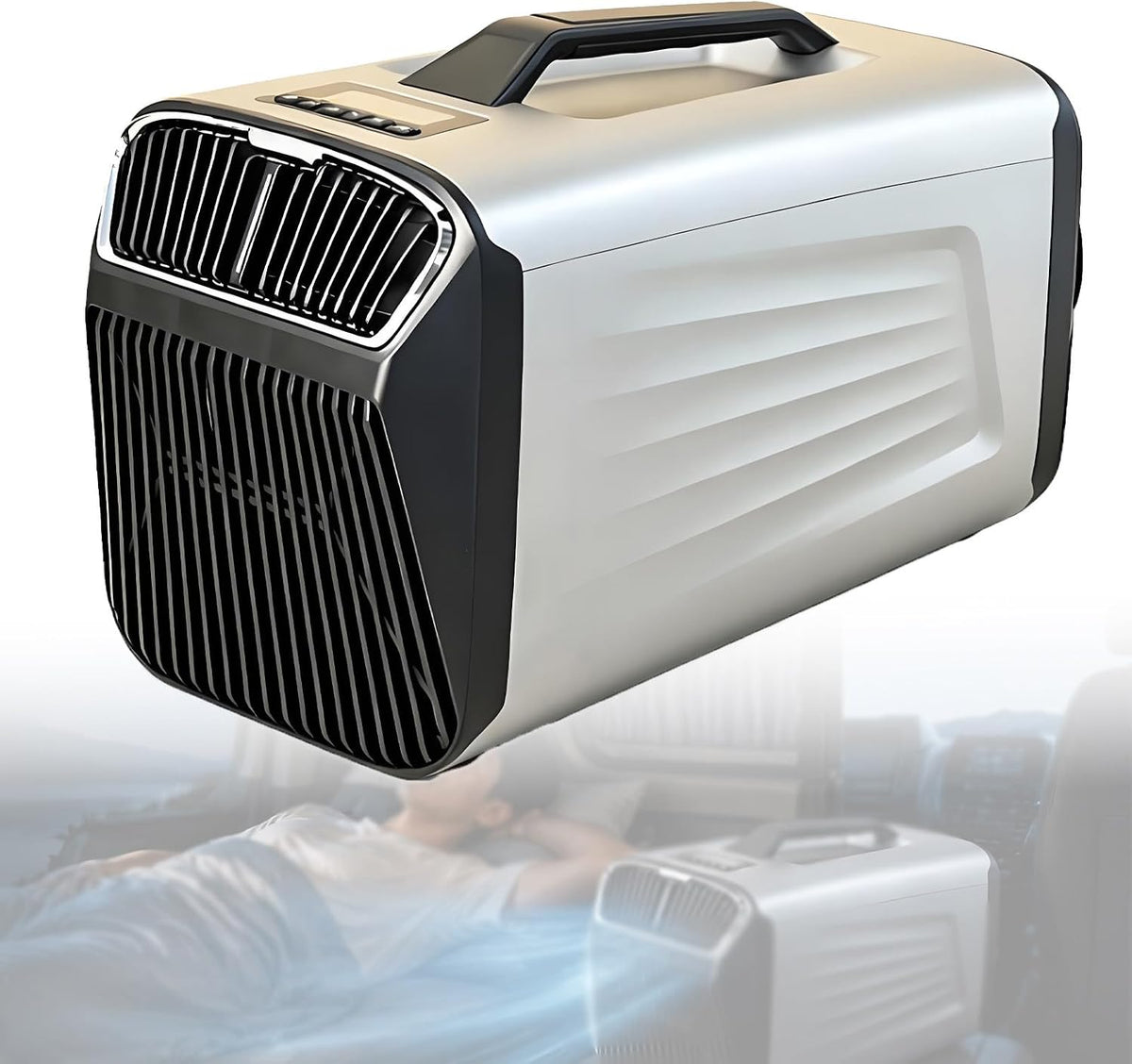 aire acondicionado portátil 220V-, NYANS, De 400 W, Barcos y Pesca 220V-Silver, De Bajo Consumo con Control Remoto, Tiendas De Campaña