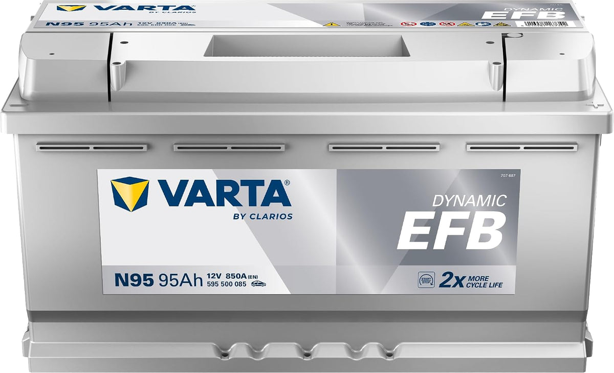 Baterías de coche N95, Varta, Batería N95 Blue Dynamic Efb. 12V - 95Ah, 850A (EN) Caja L5 (353x175x190mm)
