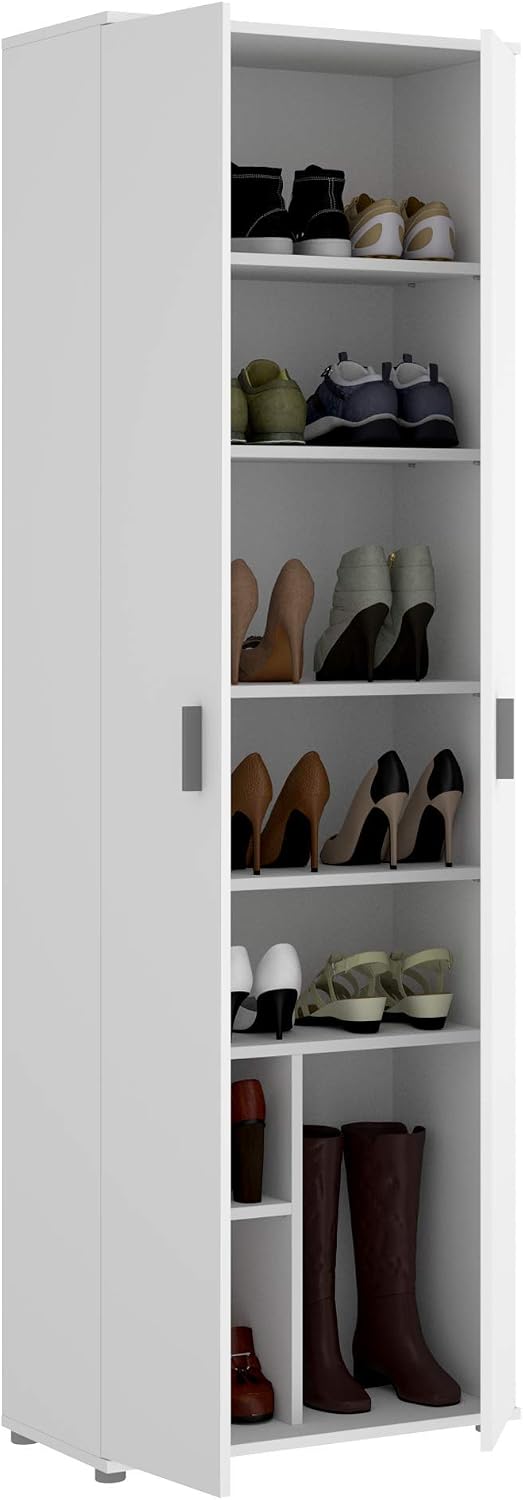 armario, DEKIT GRUPO RIMOBEL, Madera de ingeniería, Blanco, Multiusos 6 estantes, 61x190x35cm