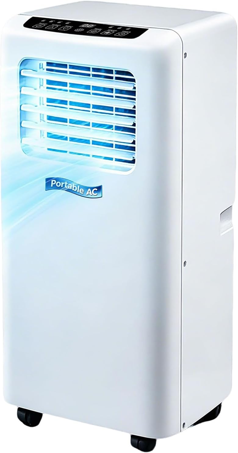 aire acondicionado portátil 5000BTU, XUFWANYE, 7000 BTU con mando a distancia (5000BTU), Con modos refrigeración, deshumidificador, ventilador