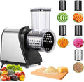 Mandolina, COOCHEER, calibre grande, - Cortador eléctrico de verduras (250 W, con 5 cuchillas para varios vegetales, de acero inoxidable