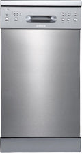 lavavajillas EDW-4610, Cata, Lavado Silencioso 49 dB, Triple Sistema Seguridad LED 2 Cestillos Dispensador Detergente, Acero Inoxidable Gris