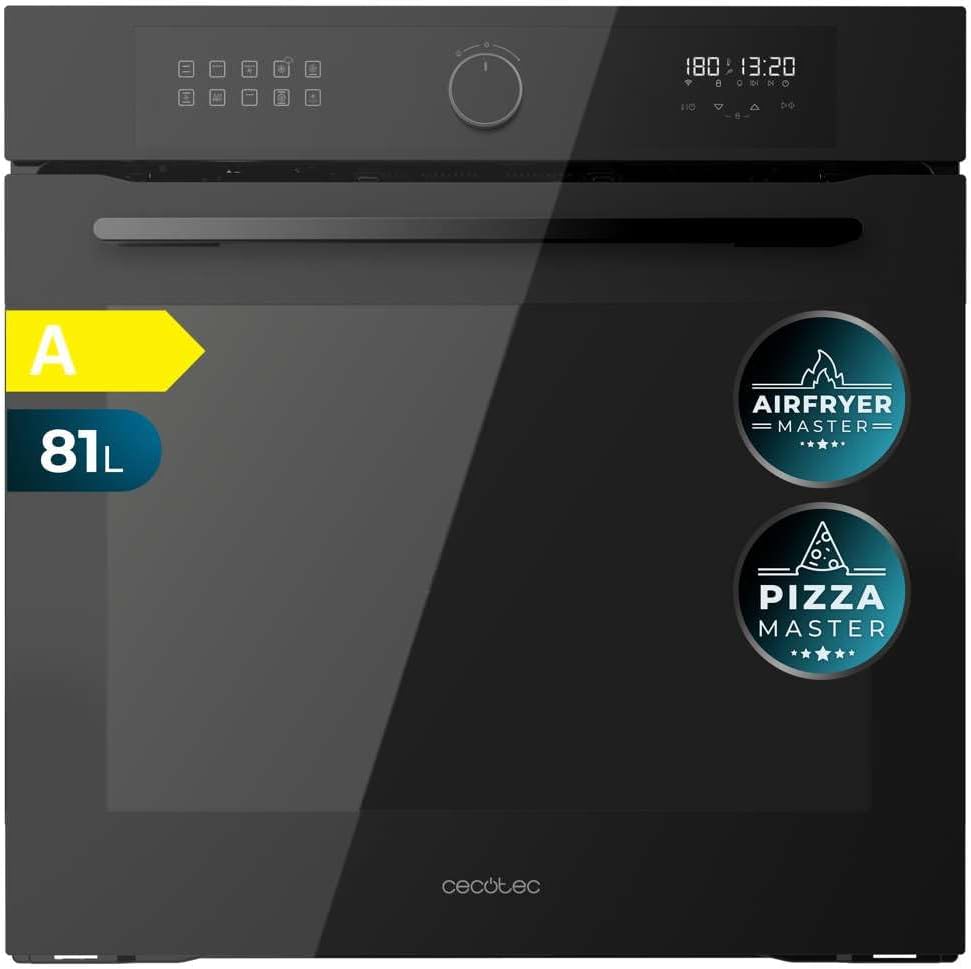 Cecotec AF316000 horno de pared, 81L Capacidad, 11 Funciones con Airfryer Master, 3D Cooking, Pizza Master, Steam Asisst, Steam EasyClean, Defrost
