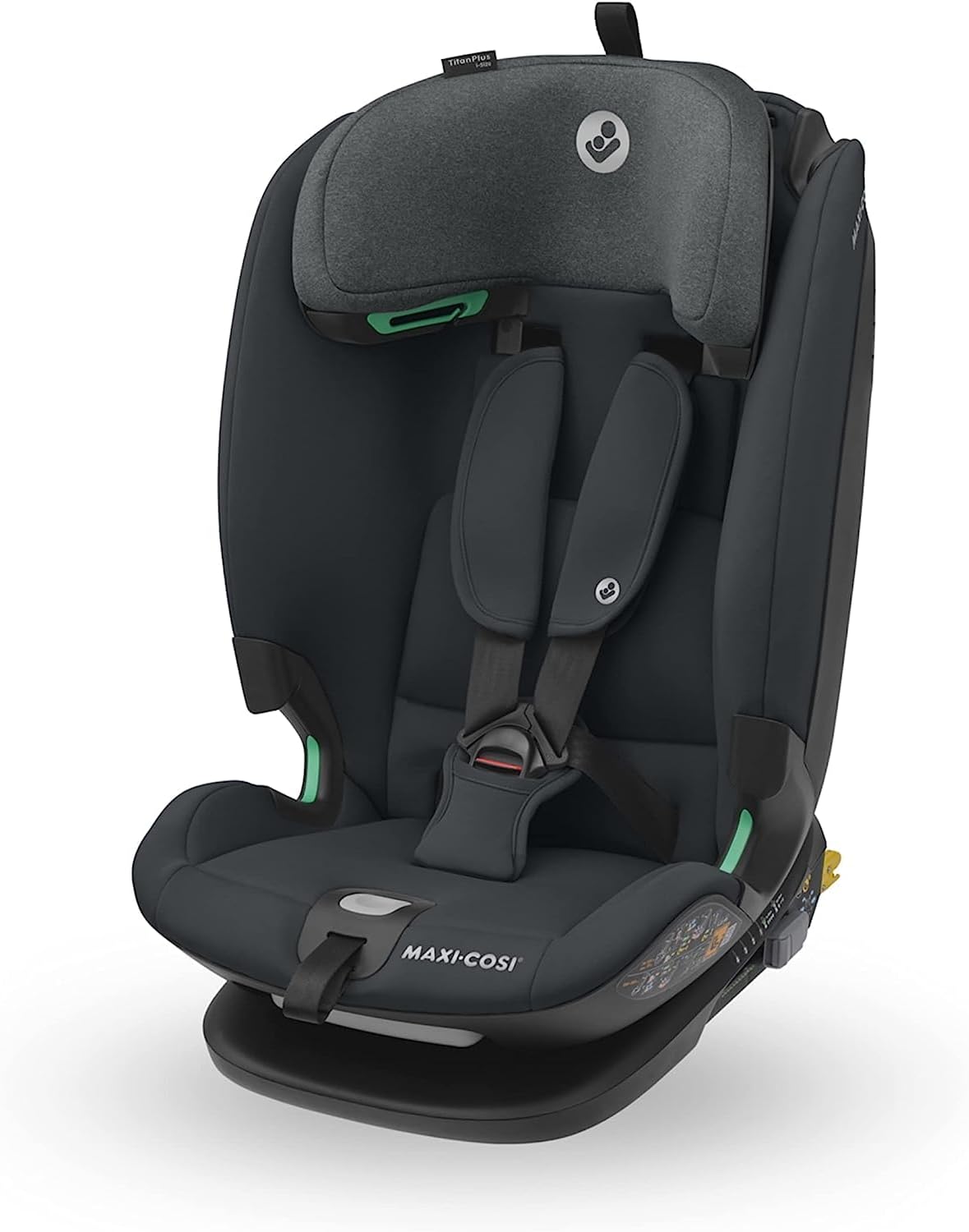 silla de coche, Maxi-Cosi, 15 meses-12 años (76-150 cm), 4 Pos. de Reclinado, Titan Plus i-Size, Protección Lateral G-CELL, Authentic Graphite