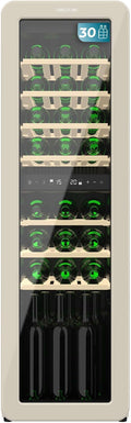 Cecotec vinoteca, Control Led, NoFrost, 12-20oC), Luz Interior, Estantes Madera