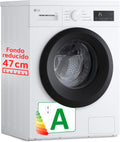 LG F4A10S8NWK lavadora, 8 kg, 1400 rpm, 8 Programas, Serie 100, Carga Frontal, Programa Rápido y Programa Lavado a Mano, Fondo Especial Reducido