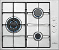 Placa EN630-0LIB, Vitrokitchen, EN630-0LIB - de Gas Butano 3 fuegos con encendido electrónico, seguridad Gas-Stop, acero inoxidable