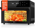 freidora de aire C-230, LLIVEKIT, Horno 30 L con Asador Giratorio, 1800W, Air Fryer Pantalla Táctil LED, Convección con Recetas